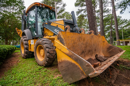 Backhoe in Use - garden of Oz